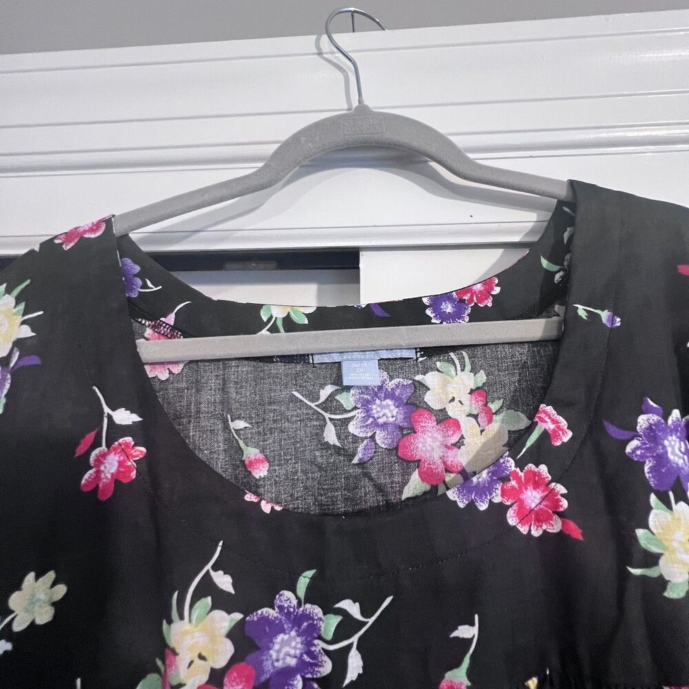 Only Necessities Cotton Blend floral print dress sz 2X pockets comfortable light - Picture 6 of 12